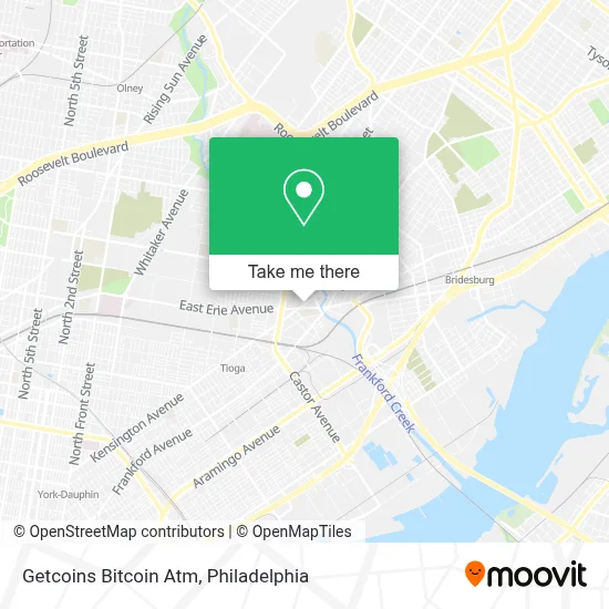 Getcoins Bitcoin Atm map