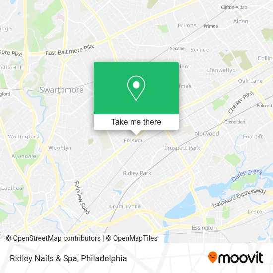 Ridley Nails & Spa map
