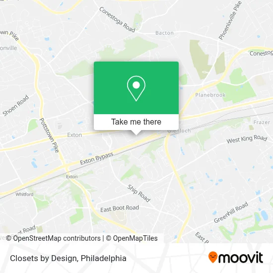 Closets by Design map