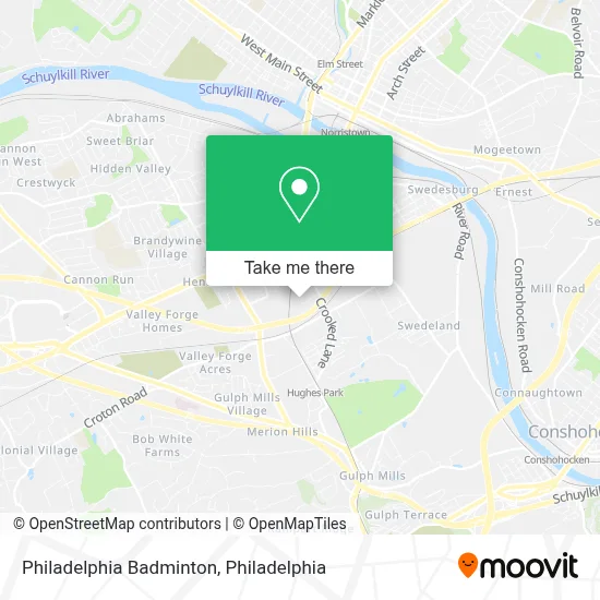 Philadelphia Badminton map