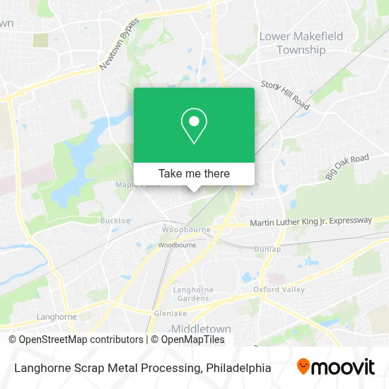 Langhorne Scrap Metal Processing map