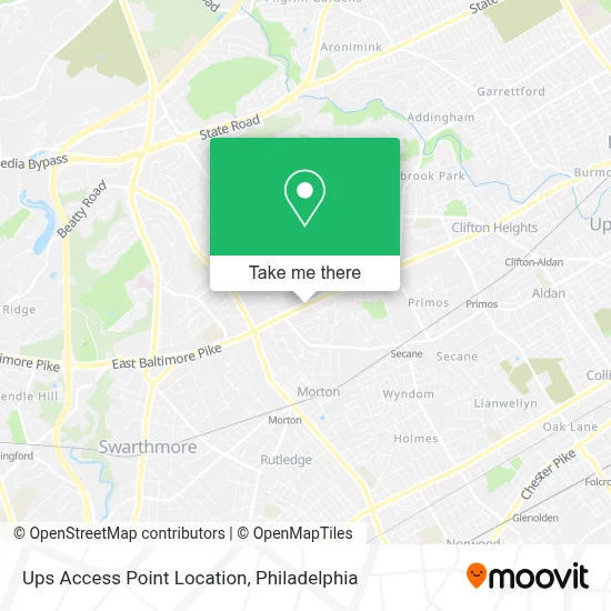 Ups Access Point Location map