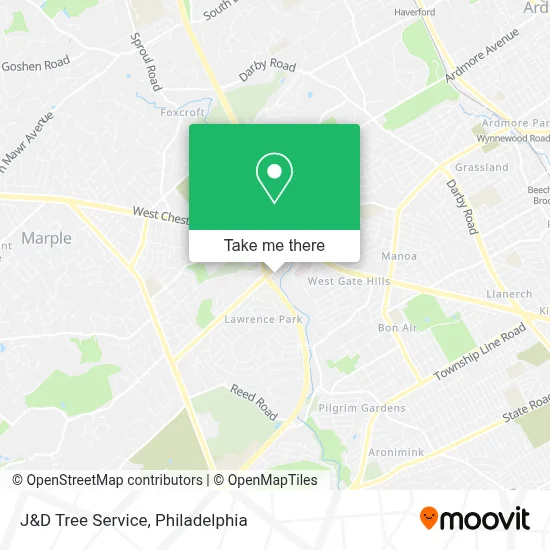 J&D Tree Service map