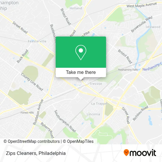 Zips Cleaners map