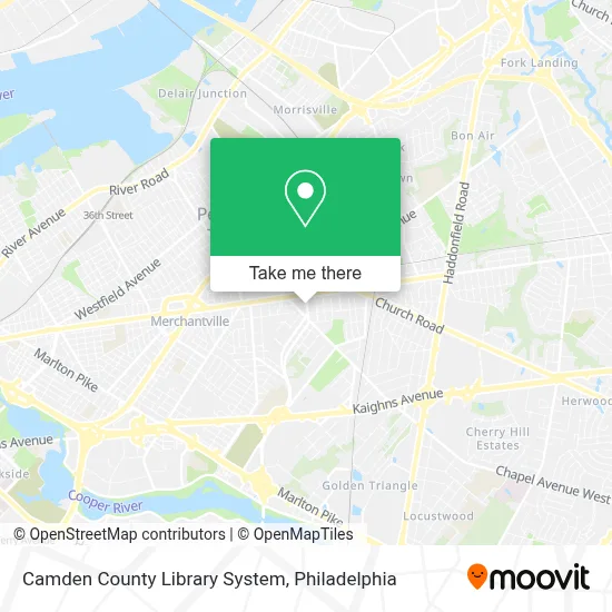 Camden County Library System map