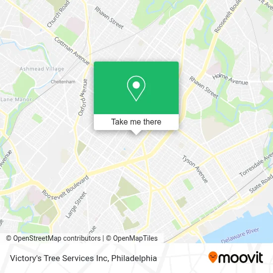 Victory's Tree Services Inc map
