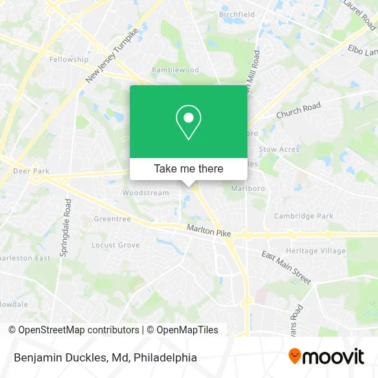 Benjamin Duckles, Md map