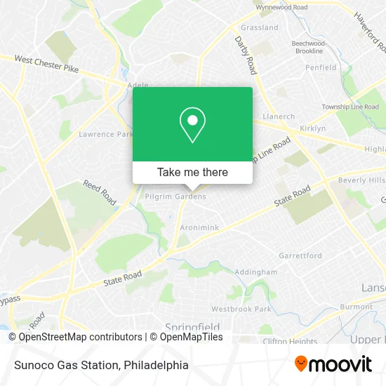Sunoco Gas Station map