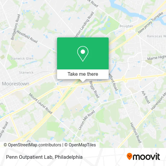 Penn Outpatient Lab map