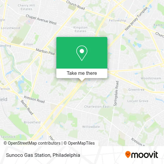 Sunoco Gas Station map