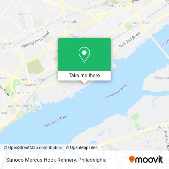 Sunoco Marcus Hook Refinery map