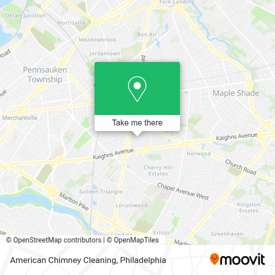 American Chimney Cleaning map