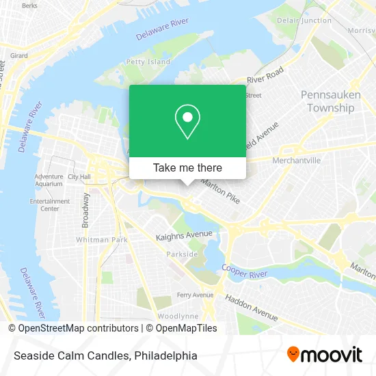 Seaside Calm Candles map