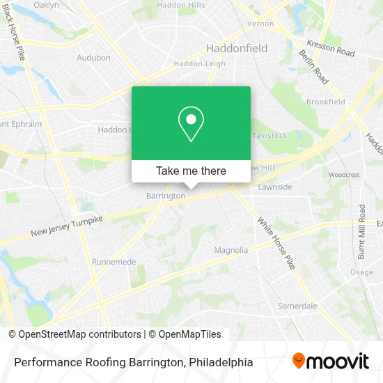 Performance Roofing Barrington map