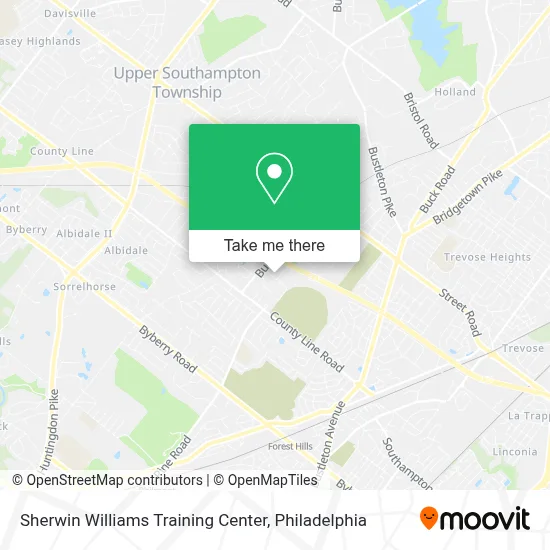 Sherwin Williams Training Center map