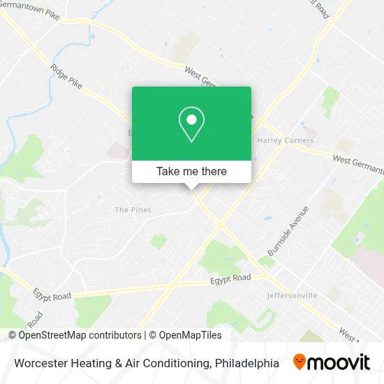Worcester Heating & Air Conditioning map