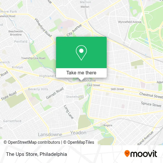 The Ups Store map