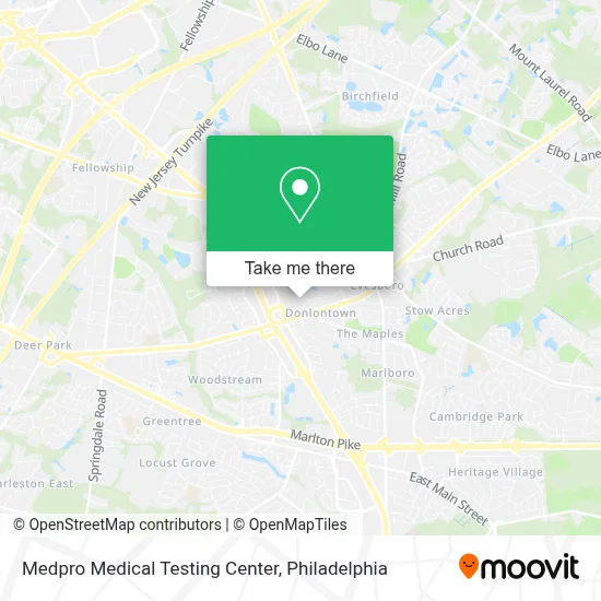Medpro Medical Testing Center map