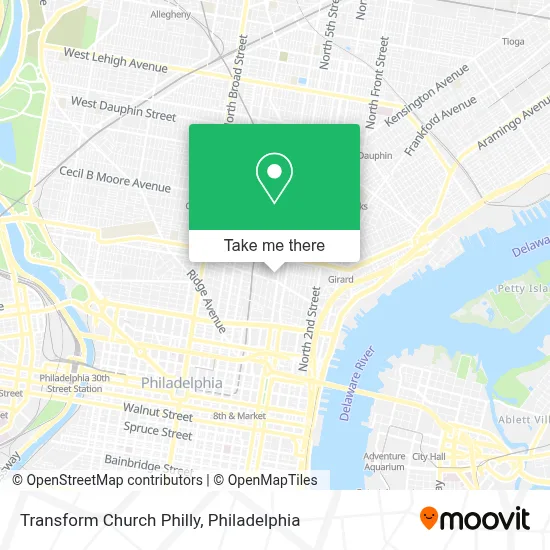 Transform Church Philly map