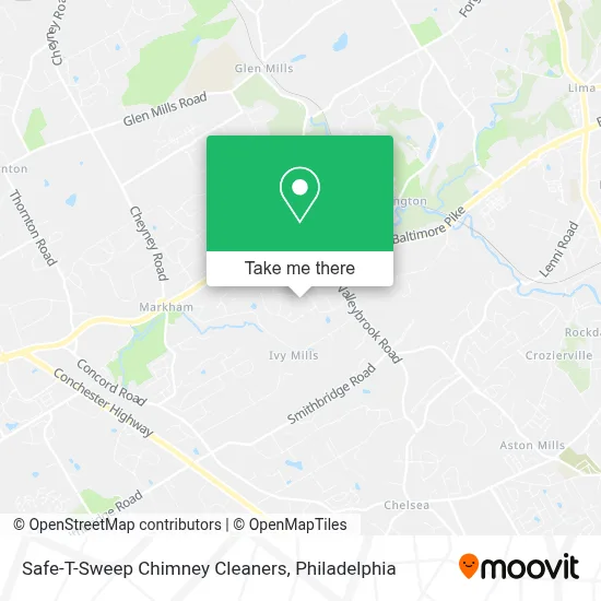 Safe-T-Sweep Chimney Cleaners map