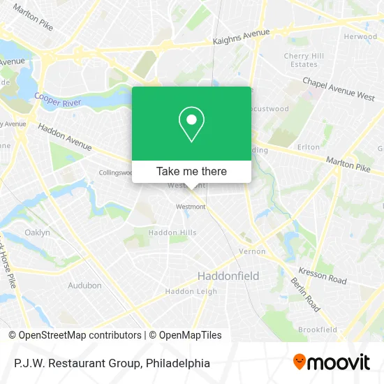 P.J.W. Restaurant Group map