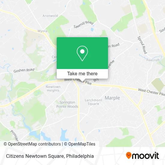 Citizens Newtown Square map