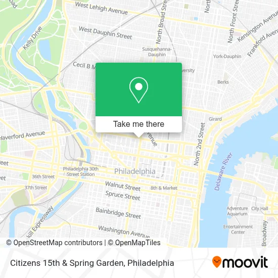 Citizens 15th & Spring Garden map