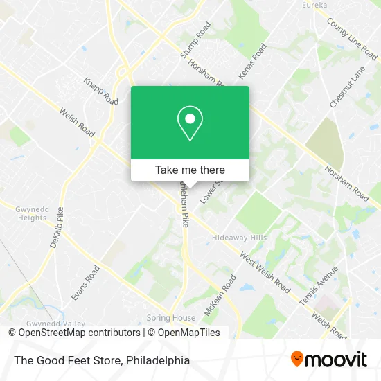 The Good Feet Store map