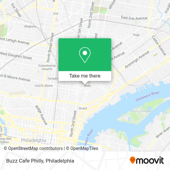 Buzz Cafe Philly map