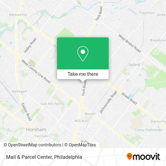 Mail & Parcel Center map