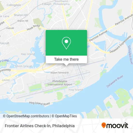 Frontier Airlines Check-In map