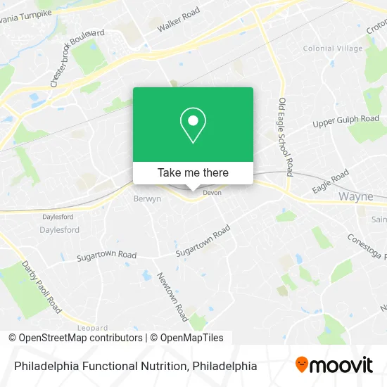 Philadelphia Functional Nutrition map