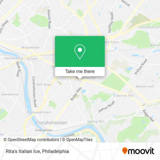 Rita's Italian Ice map