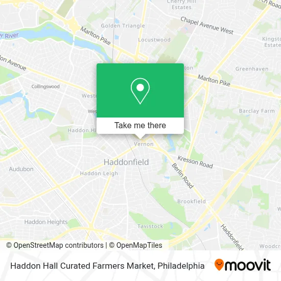 Haddon Hall Curated Farmers Market map