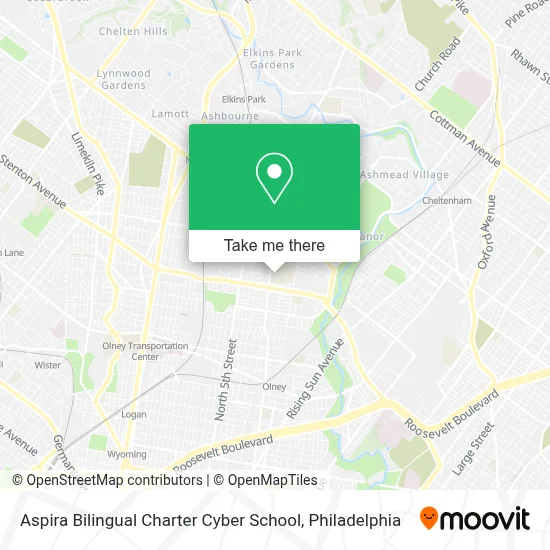 Aspira Bilingual Charter Cyber School map