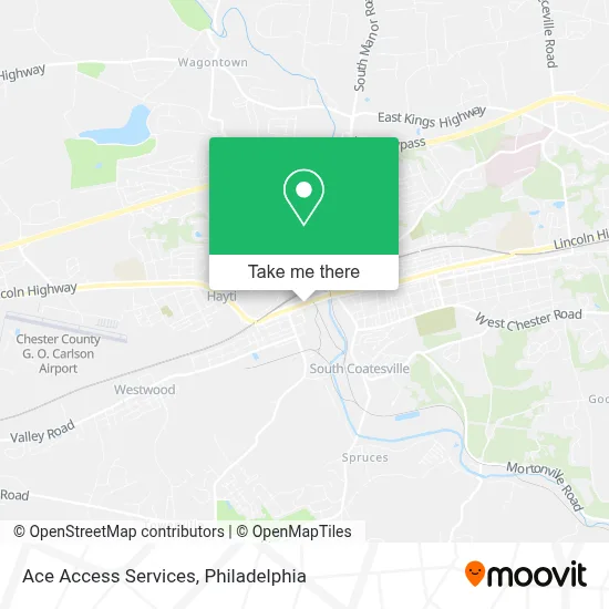 Ace Access Services map