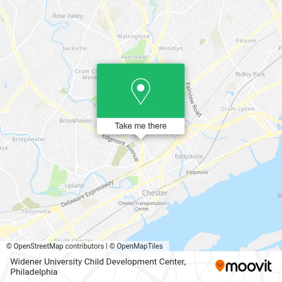 Widener University Child Development Center map