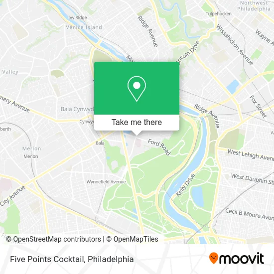Five Points Cocktail map