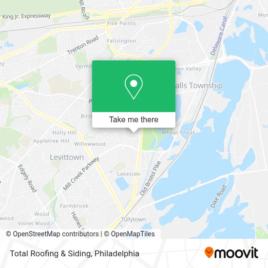 Total Roofing & Siding map