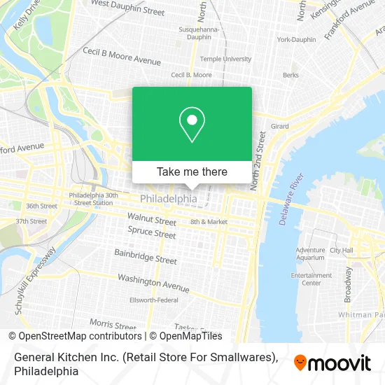 General Kitchen Inc. (Retail Store For Smallwares) map