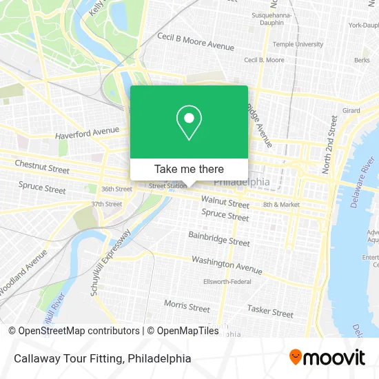 Callaway Tour Fitting map