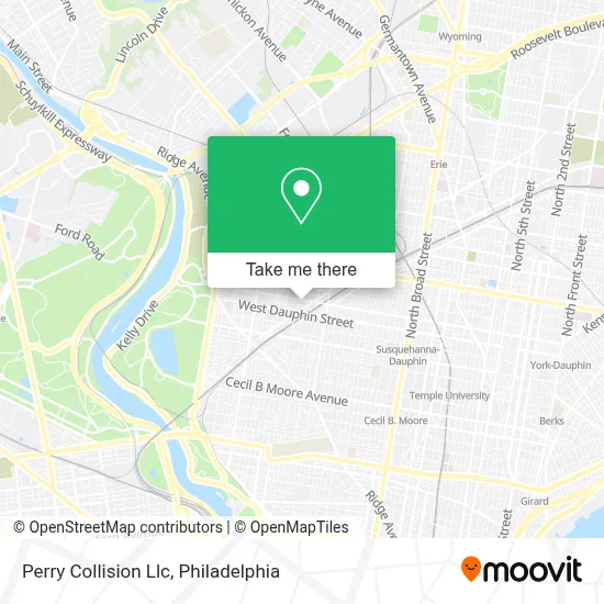 Perry Collision Llc map