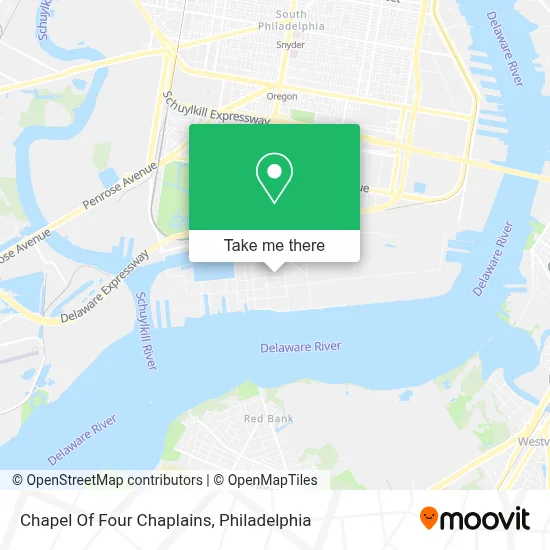 Chapel Of Four Chaplains map