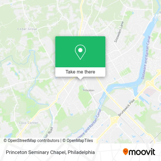Princeton Seminary Chapel map