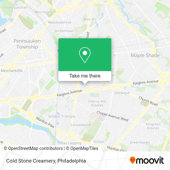 Cold Stone Creamery map