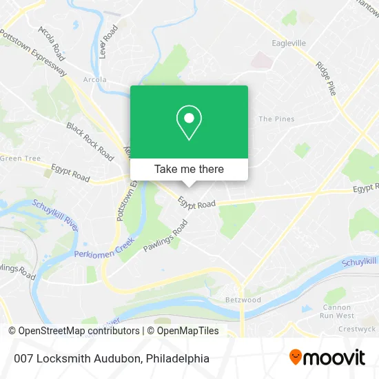 007 Locksmith Audubon map