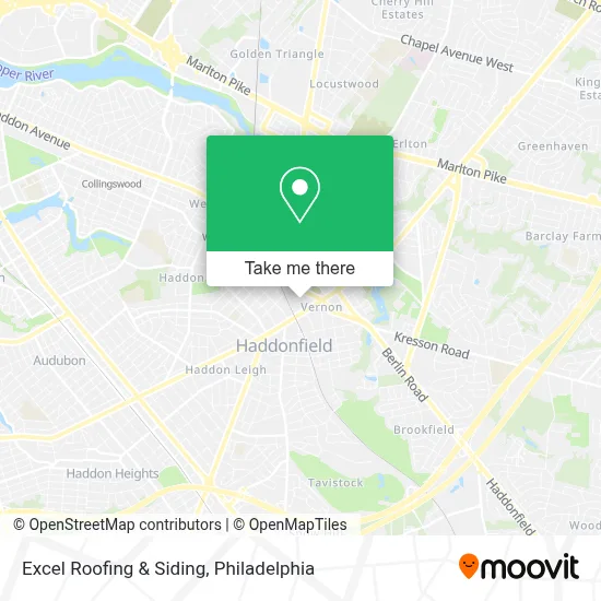 Excel Roofing & Siding map