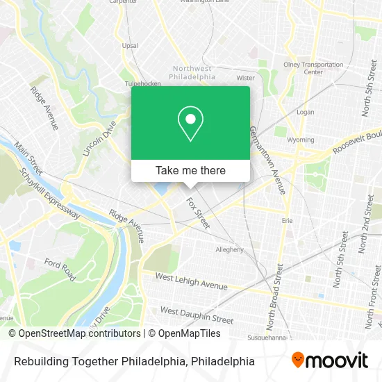 Rebuilding Together Philadelphia map