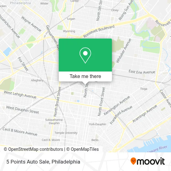 5 Points Auto Sale map