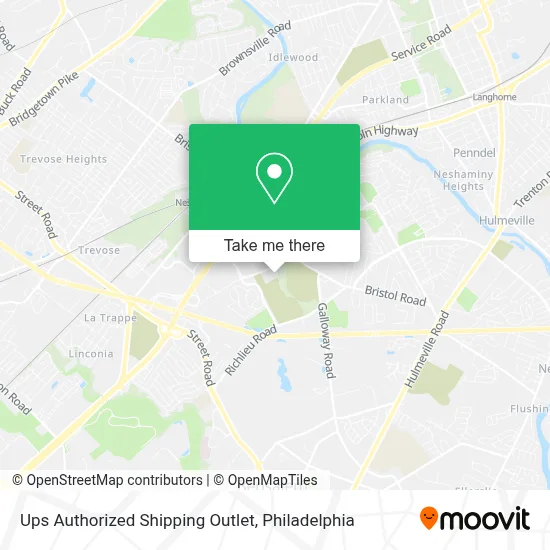Ups Authorized Shipping Outlet map